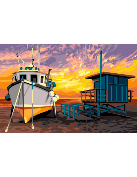 Canevas : 75x110 cm, N23 - pause marine