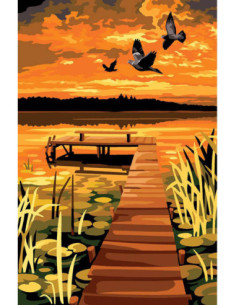 Canevas : 75x110 cm, N23 - vol au ponton