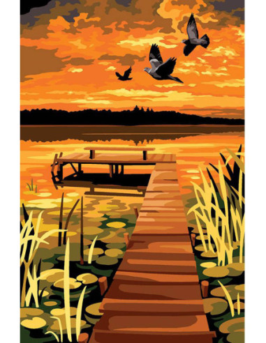 Canevas : 75x110 cm, N23 - vol au ponton