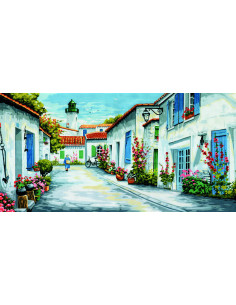 Canevas : 65x120 cm, La rue du phare