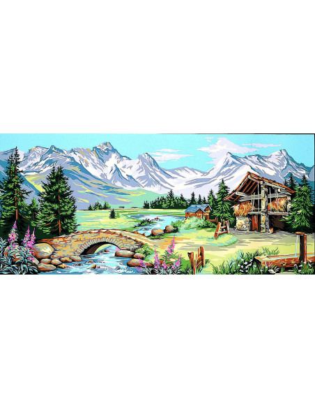 Canevas : 65x130 cm, Le torrent