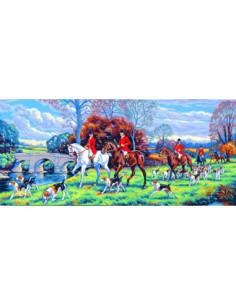 Canevas : 65x130 cm, Jour de chasse -