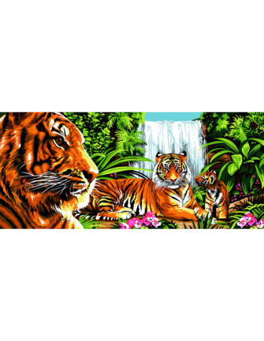 Canevas : 65x130 cm, N17-verte jungle