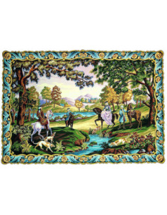 Canevas : 120x160 cm, Chasse Louis XV