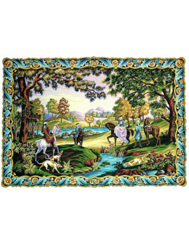 Canevas : 120x160 cm, Chasse Louis XV