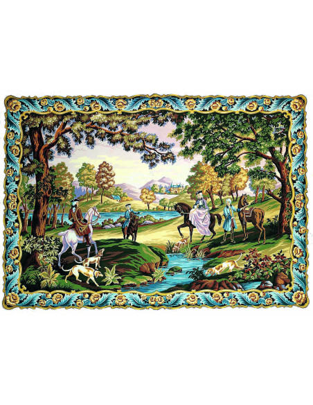 Canevas : 120x160 cm, Chasse Louis XV