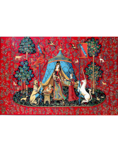 Canevas : 100x150 cm, Dame a la licorne