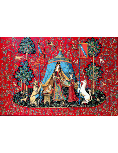 Canevas : 100x150 cm, Dame a la licorne