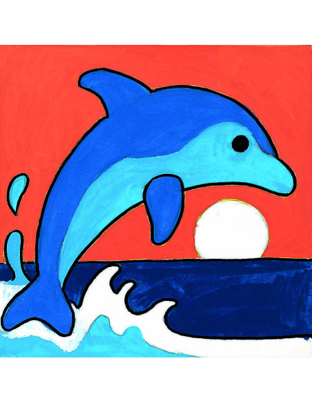 Kit canevas : 20x20 cm, Océan