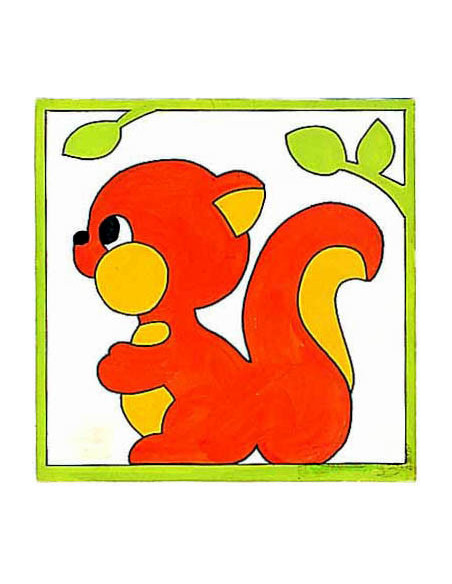 Kit canevas : 20x20 cm, Ecureuil