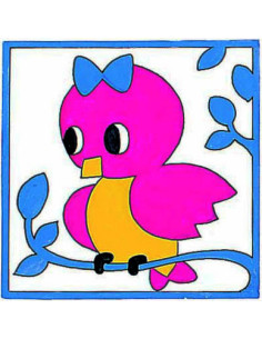 Kit canevas : 20x20 cm, Pioupiou