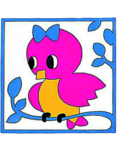 Kit canevas : 20x20 cm, Pioupiou