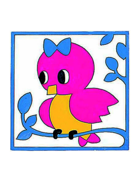 Kit canevas : 20x20 cm, Pioupiou