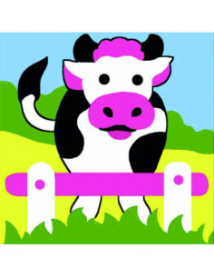 Kit canevas : 20x20 cm, Vache