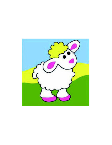 Kit canevas : 20x20 cm, Mouton