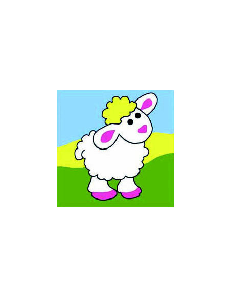 Kit canevas : 20x20 cm, Mouton