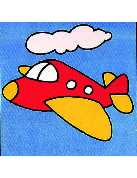 Kit canevas : 20x20 cm, Avion