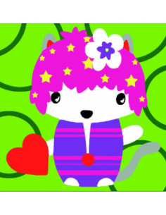 Kit canevas : 20x20 cm, Souris