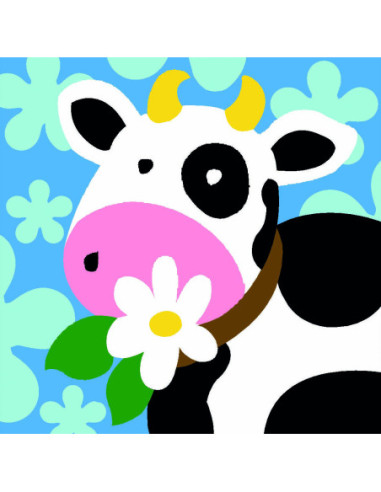 Kit canevas : 20x20 cm, Petite fleur