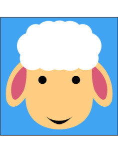 Kit canevas : 20x20 cm, Mouton