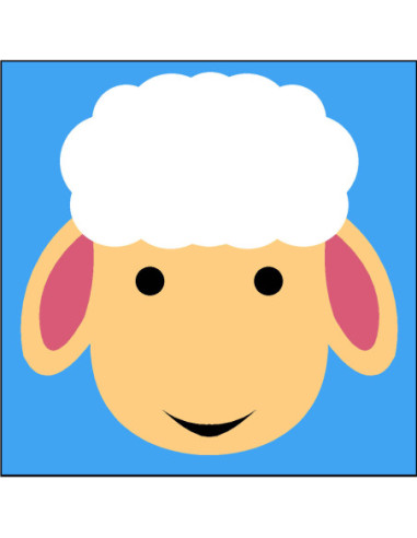 Kit canevas : 20x20 cm, Mouton