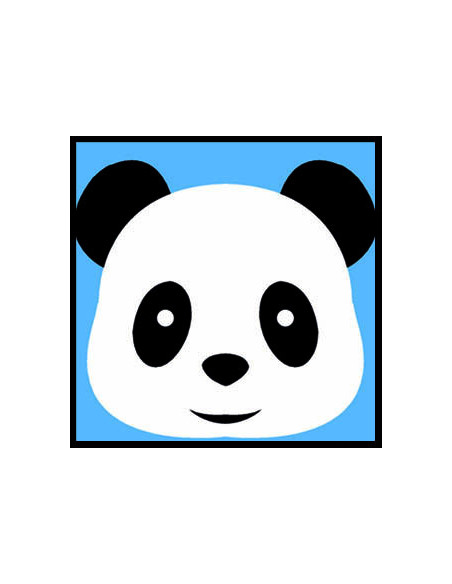 Kit canevas : 20x20 cm, Panda