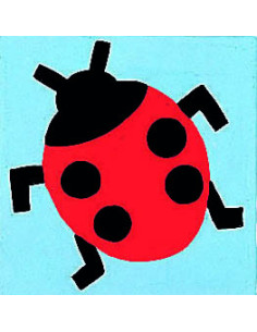 Kit canevas : 20x20 cm, Coccinelle
