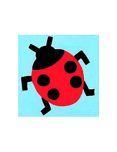 Kit canevas : 20x20 cm, Coccinelle
