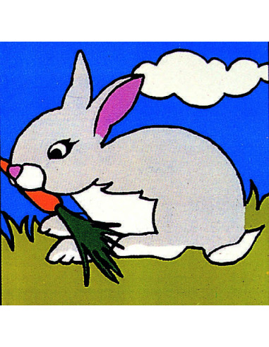 Kit canevas : 20x20 cm, Lapin