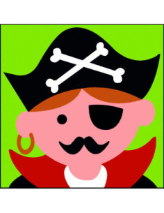 Kit canevas : 20x20 cm, Capitaine