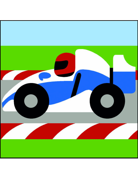 Kit canevas : 20x20 cm, Formule 1
