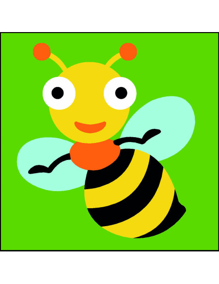 Kit canevas : 20x20 cm, Abeille