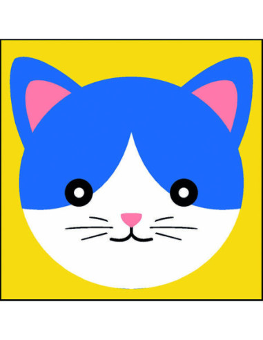 Kit canevas : 20x20 cm, N17-chat