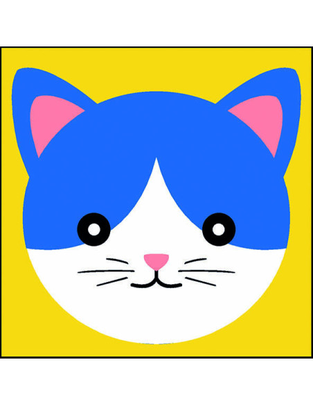 Kit canevas : 20x20 cm, N17-chat