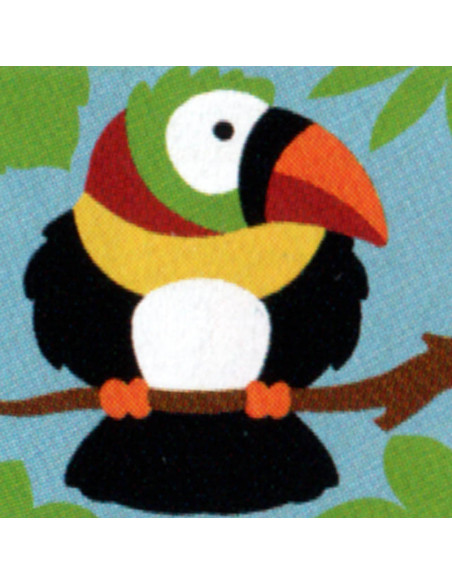Kit canevas : 20x20 cm, N19 - toucan -  kit soudan