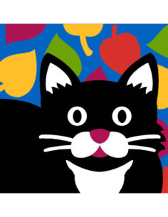 Kit canevas : 20x20 cm, N19 - chat -  kit soudan
