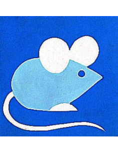 Kit canevas : 20x20 cm, Souris