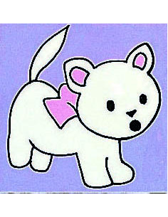 Kit canevas : 20x20 cm, Chat