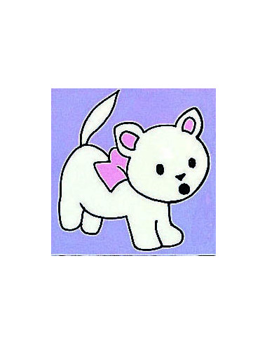 Kit canevas : 20x20 cm, Chat