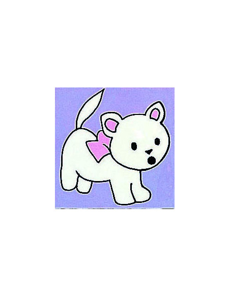 Kit canevas : 20x20 cm, Chat