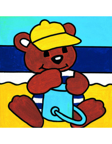 Kit canevas : 20x20 cm, Nounours