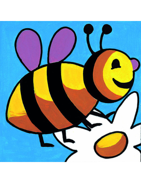 Kit canevas : 20x20 cm, Abeille