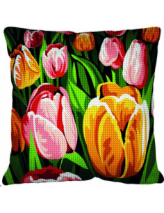 Kit coussin : 50x50 cm, Tulipes