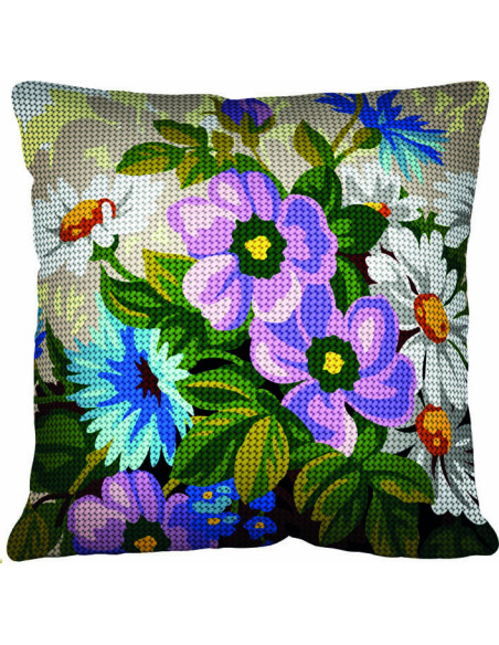 Kit coussin : 50x50 cm, Fleurs sauvages