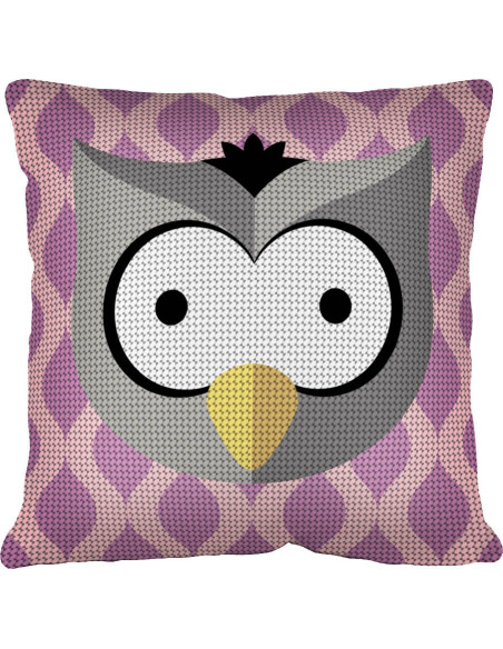Kit coussin : 50x50 : N18 - hibou kit - coussin