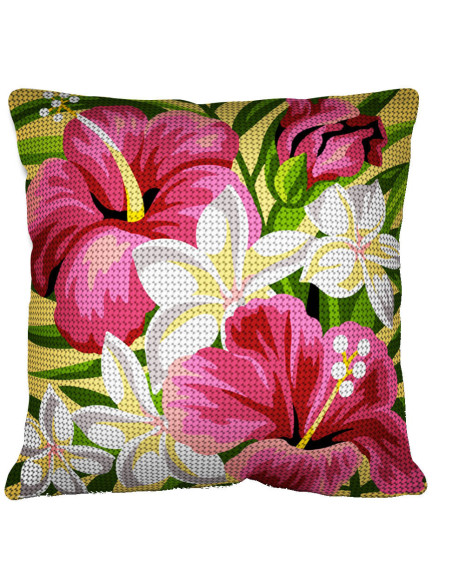 Kit coussin : 50x50 : N20 -branche exotique- coussin