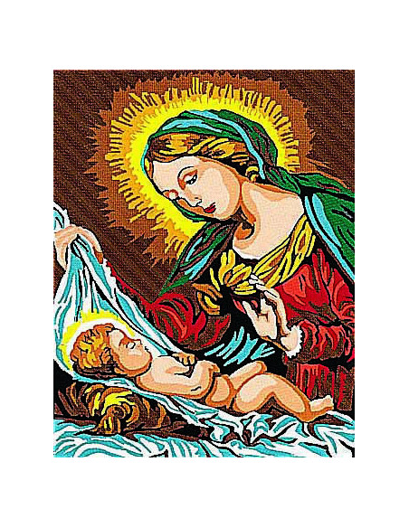 Kit canevas : 20x25 cm,Vierge : blanc