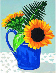 Kit canevas : 20x25 cm, blanc