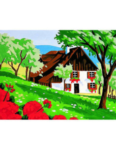 Kit canevas : 20x25 cm, blanc