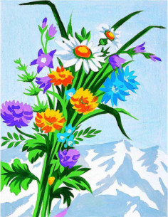 Kit canevas : 20x25 cm, blanc